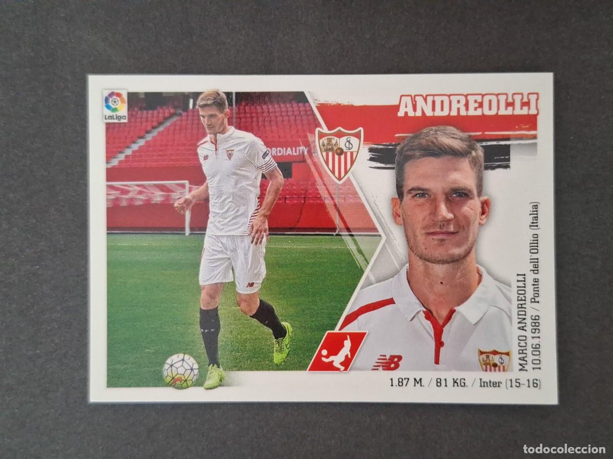 Cartes &agrave; collectionner de Football: L3 ANDREOLLI SEVILLA F. C. LIGA ESTE 2015 2016 15 16 NUNCA PEGADO SIN PEGAR