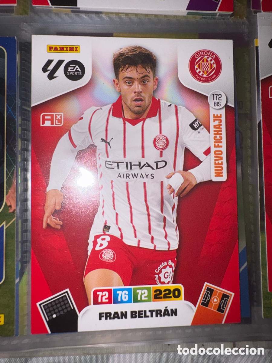 Cartes &agrave; collectionner de Football: ADRENALYN XL FRAN BELTRAN 172 BIS NUEVO FICHAJE GIRONA CROMO LIGA 2025 2026 25 26 PANINI