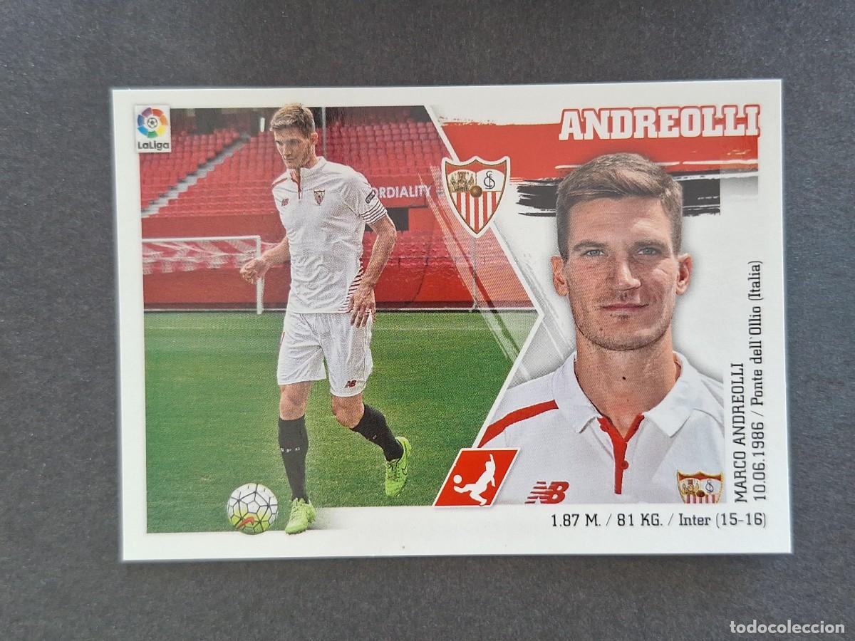 Cartes &agrave; collectionner de Football: L3 ANDREOLLI SEVILLA F. C. LIGA ESTE 2015 2016 15 16 NUNCA PEGADO SIN PEGAR