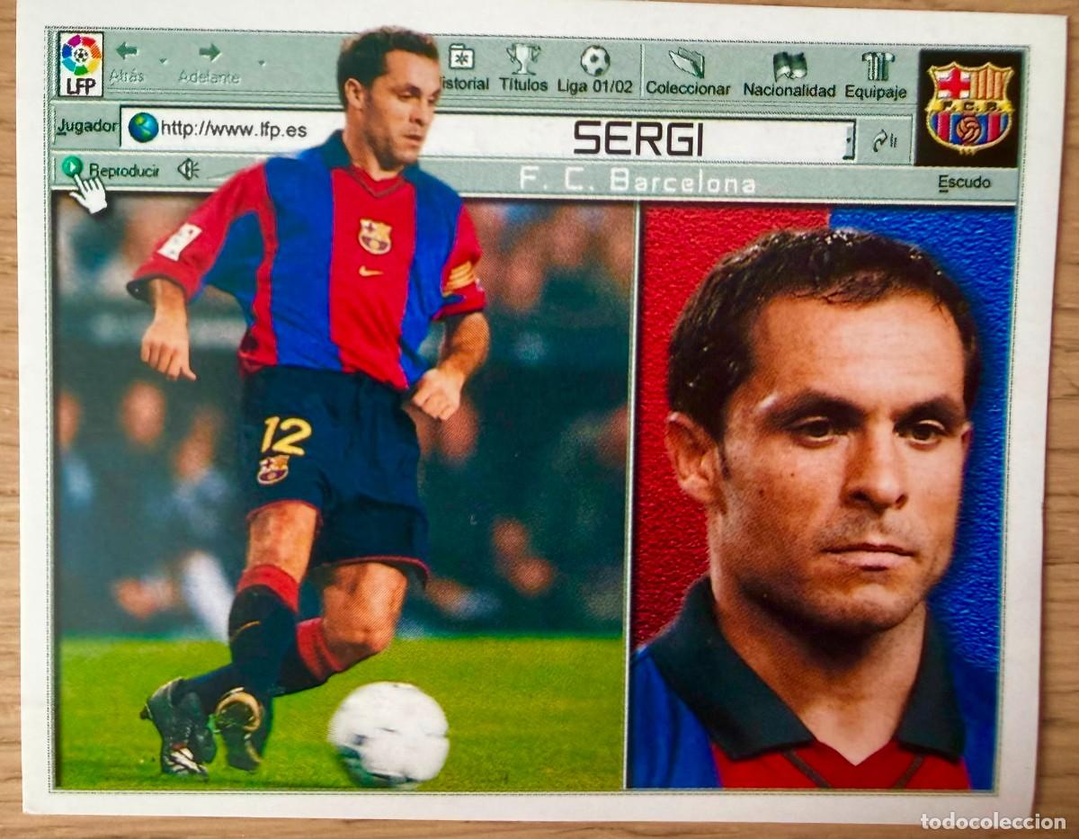 Cartes &agrave; collectionner de Football: SERGI BARCELONA 01 02 2001 2002 LIGA EDICIONES ESTE SIN PEGAR STICKER CROMOS