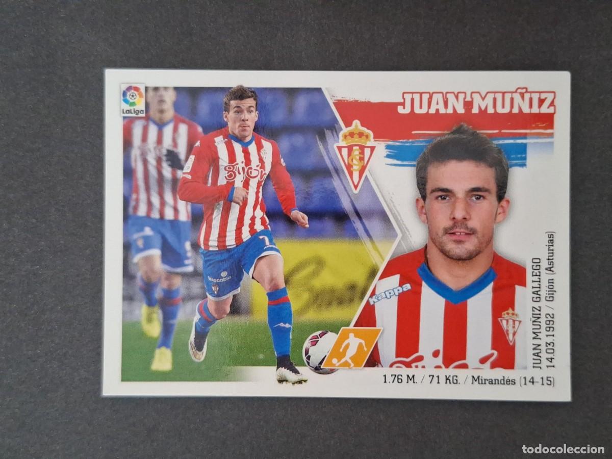 Fu&szlig;ball-Sticker: L3 JUAN MU&Ntilde;IZ SPORTING DE GIJON LIGA ESTE 2015 2016 15 16 NUNCA PEGADO SIN PEGAR