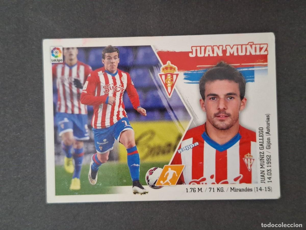 Fu&szlig;ball-Sticker: L3 JUAN MU&Ntilde;IZ SPORTING DE GIJON LIGA ESTE 2015 2016 15 16 NUNCA PEGADO SIN PEGAR