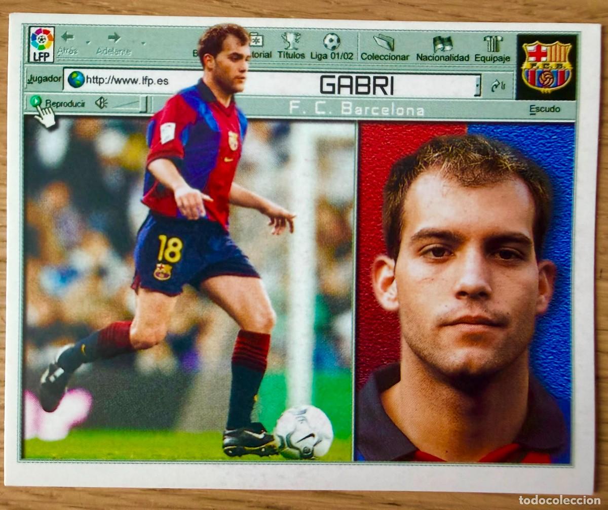 Cromos de f&uacute;tbol: GABRI BARCELONA 01 02 2001 2002 LIGA EDICIONES ESTE SIN PEGAR STICKER CROMOS