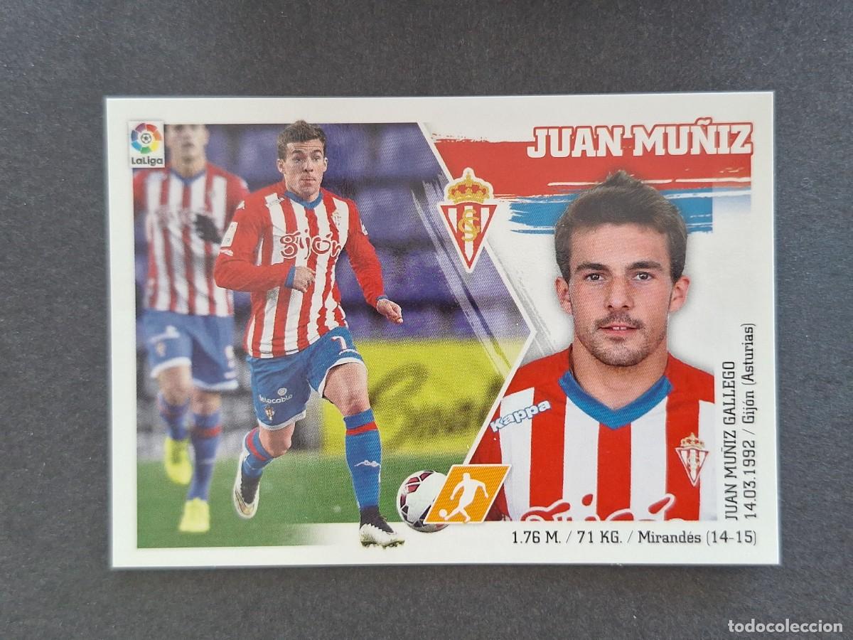 Cromos de f&uacute;tbol: L3 JUAN MU&Ntilde;IZ SPORTING DE GIJON LIGA ESTE 2015 2016 15 16 NUNCA PEGADO SIN PEGAR