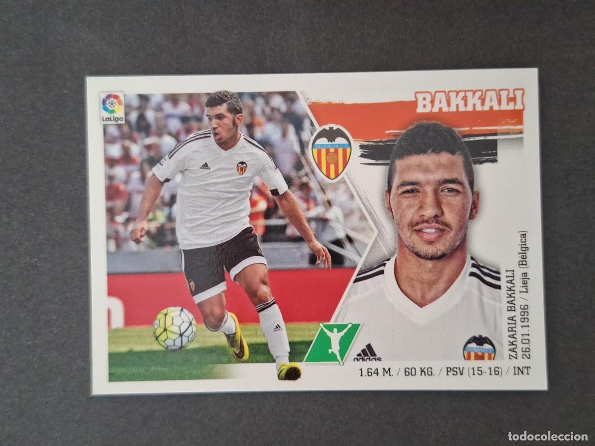 Cartes &agrave; collectionner de Football: L3 BAKKALI VALENCIA C. F. LIGA ESTE 2015 2016 15 16 NUNCA PEGADO SIN PEGAR