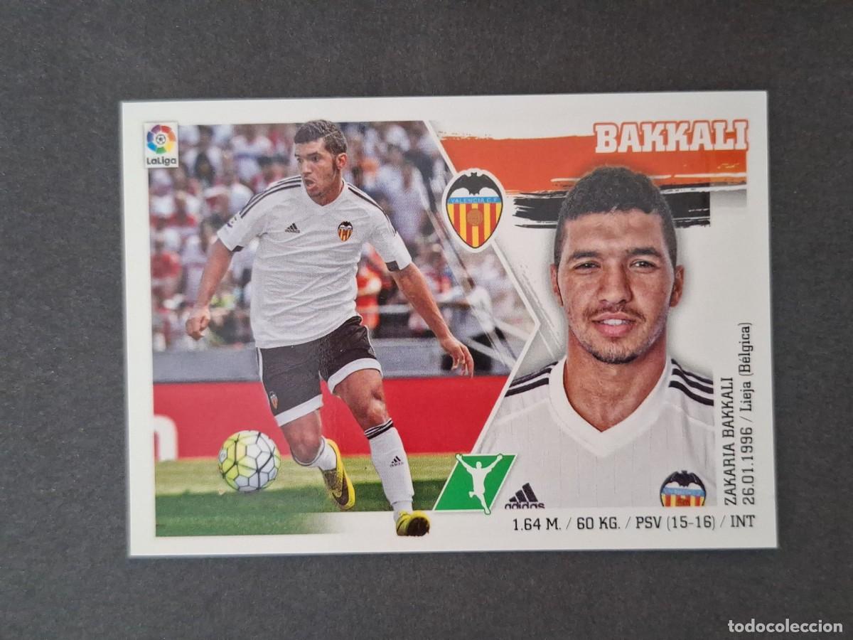Cartes &agrave; collectionner de Football: L3 BAKKALI VALENCIA C. F. LIGA ESTE 2015 2016 15 16 NUNCA PEGADO SIN PEGAR