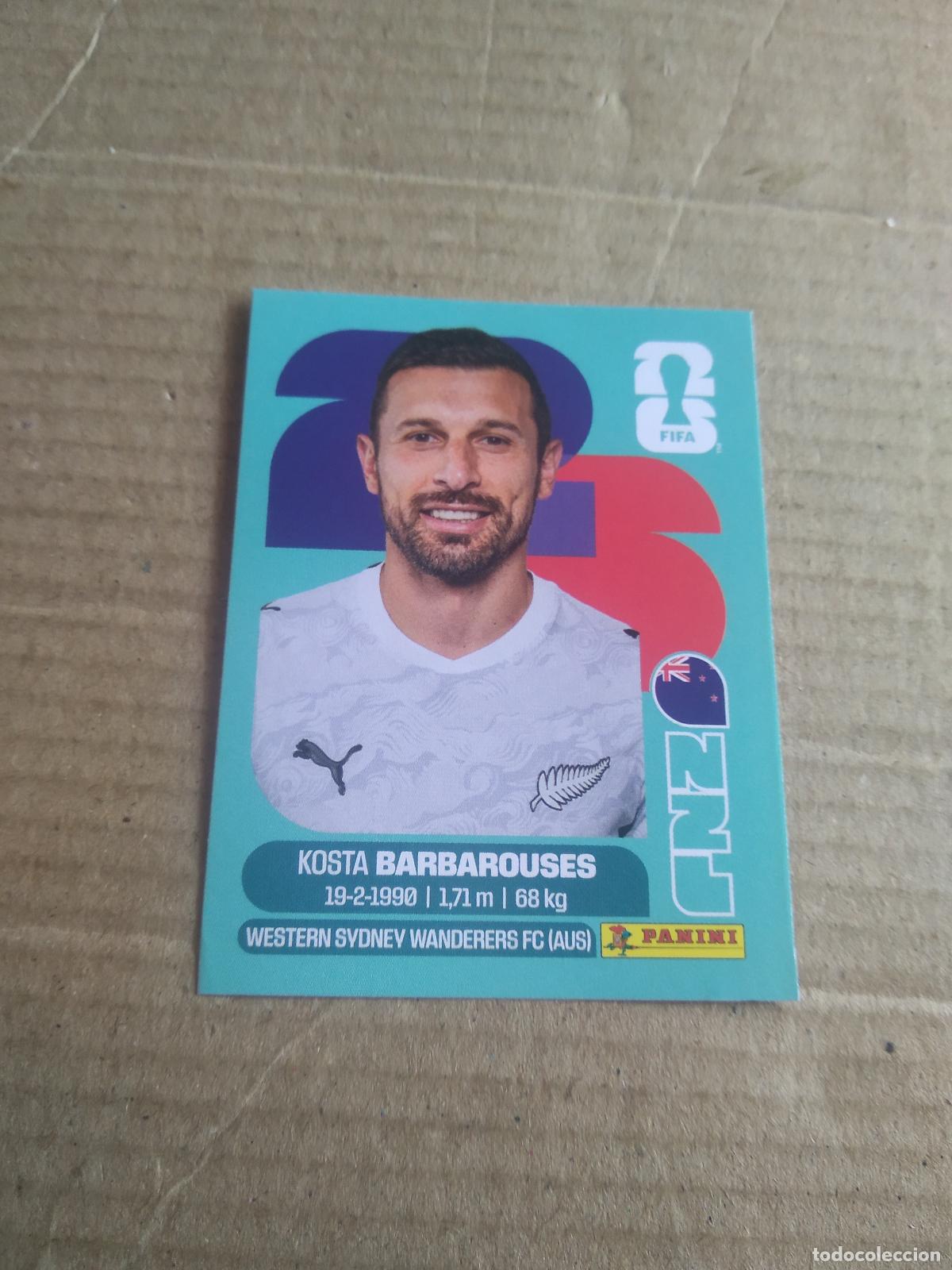 Cartes &agrave; collectionner de Football: NVZ 20 KOSTA BARBAROUSES NUEVA ZELANDA CROMO FUTBOL PANINI MUNDIAL 2026 WORLD CUP COPA DEL MUNDO