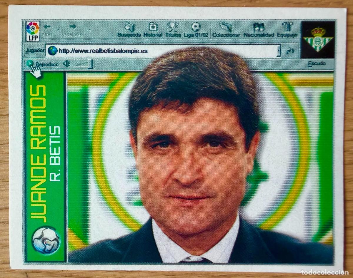 Cartes &agrave; collectionner de Football: ENTRENADOR JUANDE RAMOS REAL BETIS 01 02 2001 2002 LIGA EDICIONES ESTE SIN PEGAR STICKER CROMOS