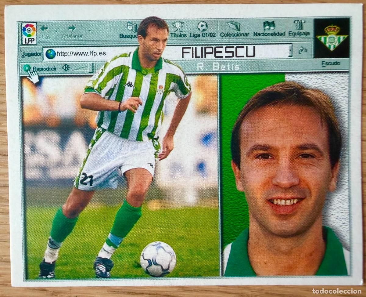 Figurine di Calcio: FILIPESCU REAL BETIS 01 02 2001 2002 LIGA EDICIONES ESTE SIN PEGAR STICKER CROMOS