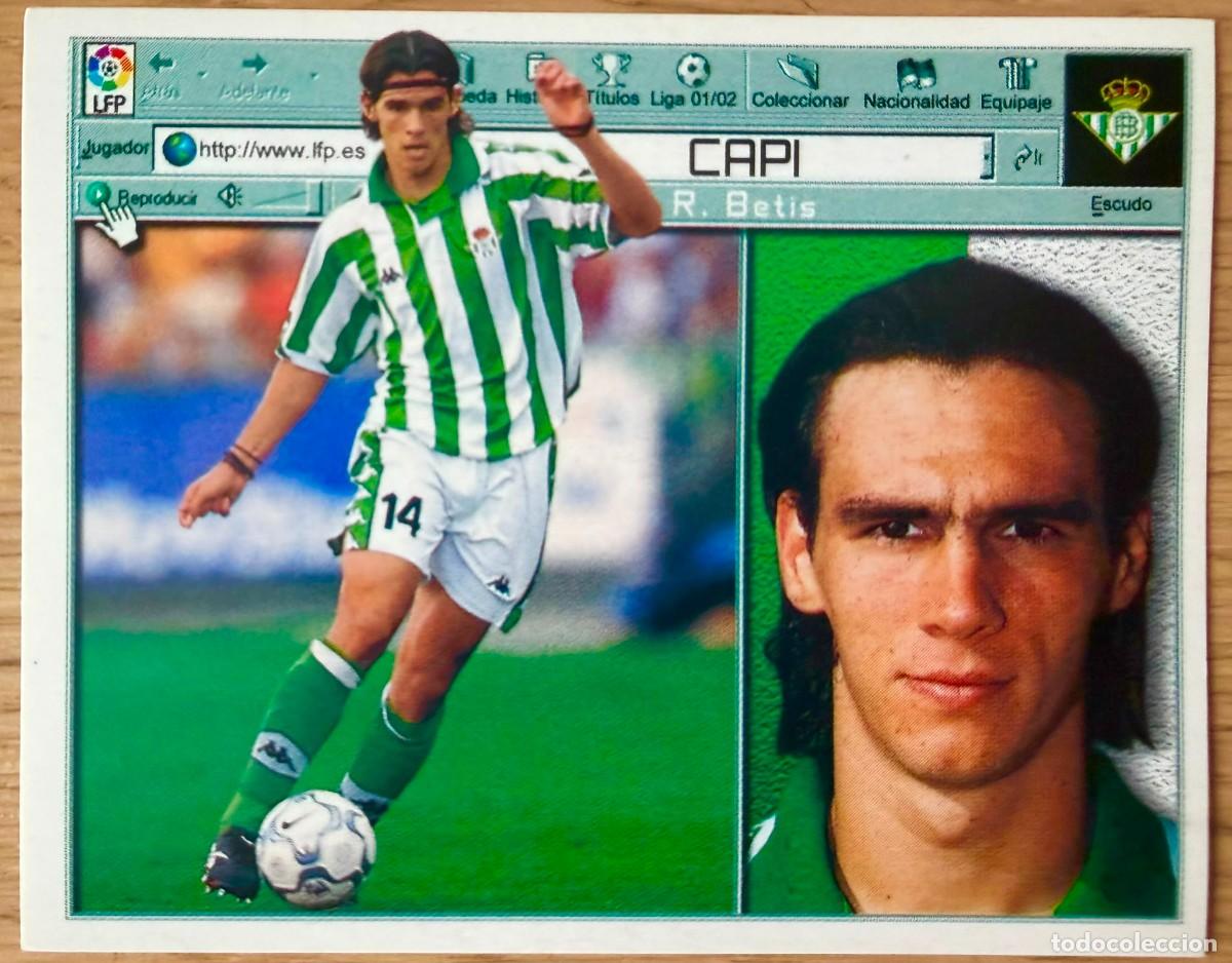 Cromos de f&uacute;tbol: CAPI REAL BETIS 01 02 2001 2002 LIGA EDICIONES ESTE SIN PEGAR STICKER CROMOS