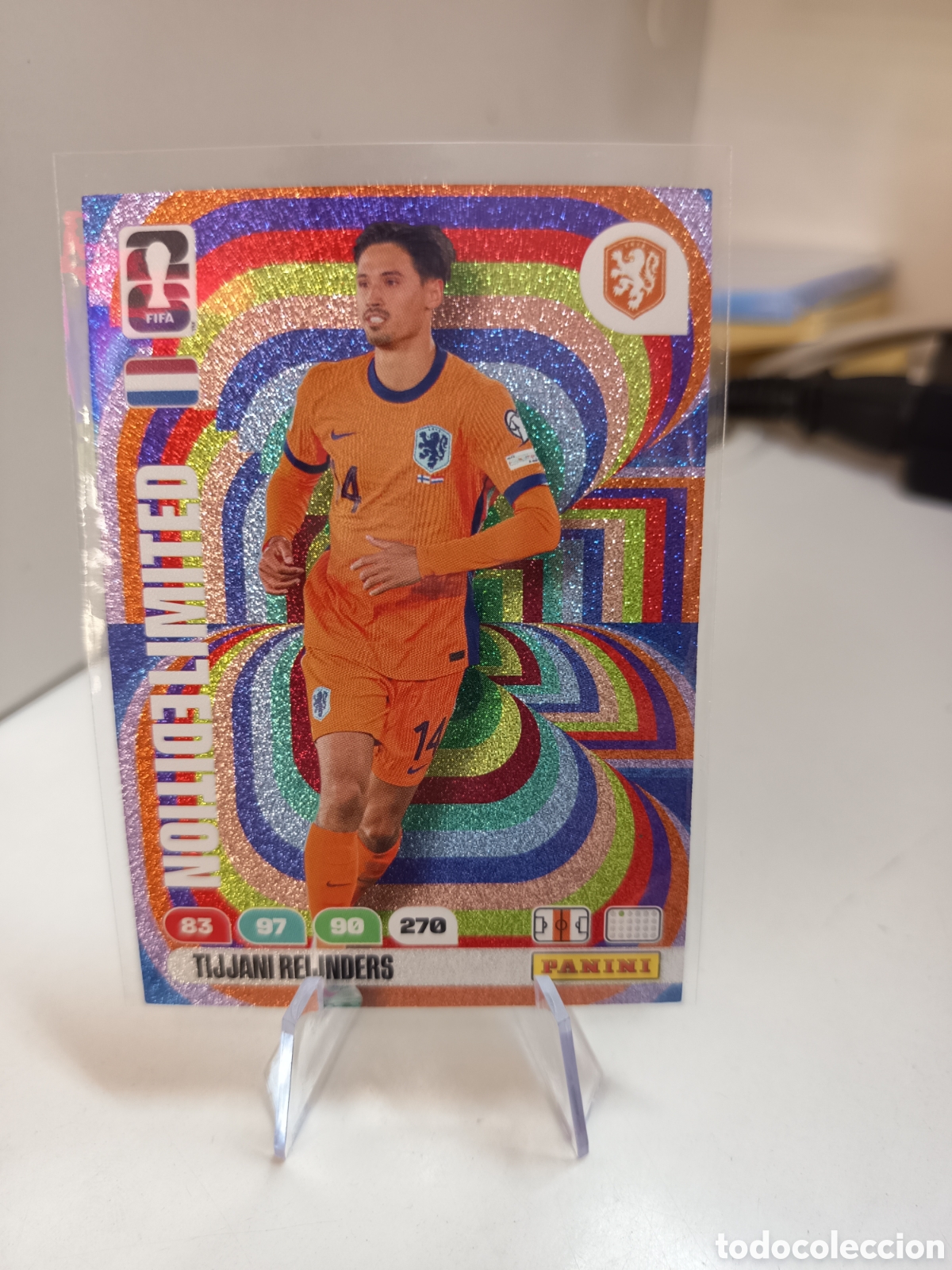 Fu&szlig;ball-Sticker: TIJJANI REIJNDERS HOLANDA LIMITED EDITION ADRENALYN FIFA WORLD CUP 2026 MUNDIAL 26 PANINI