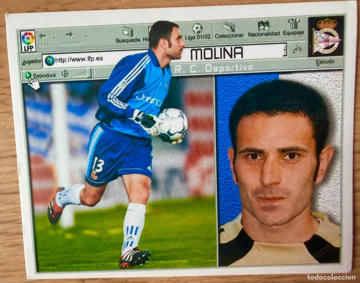 Cromos de f&uacute;tbol: MOLINA DEPORTIVO CORU&Ntilde;A 01 02 2001 2002 LIGA EDICIONES ESTE SIN PEGAR STICKER CROMOS