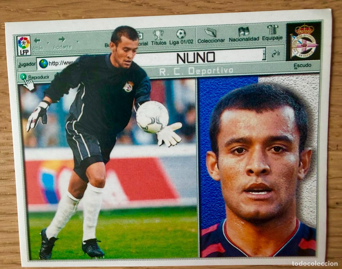Cromos de f&uacute;tbol: NUNO DEPORTIVO CORU&Ntilde;A 01 02 2001 2002 LIGA EDICIONES ESTE SIN PEGAR STICKER CROMOS