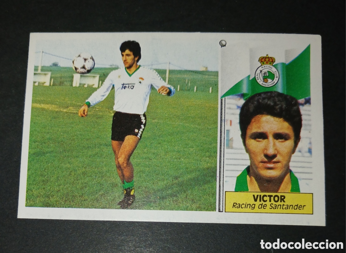 Cartes &agrave; collectionner de Football: Cromo Victor (Racing de Santander) - Ediciones Este - Liga 1986/1987 (86/87) - Sin Pegar / Nunca Peg