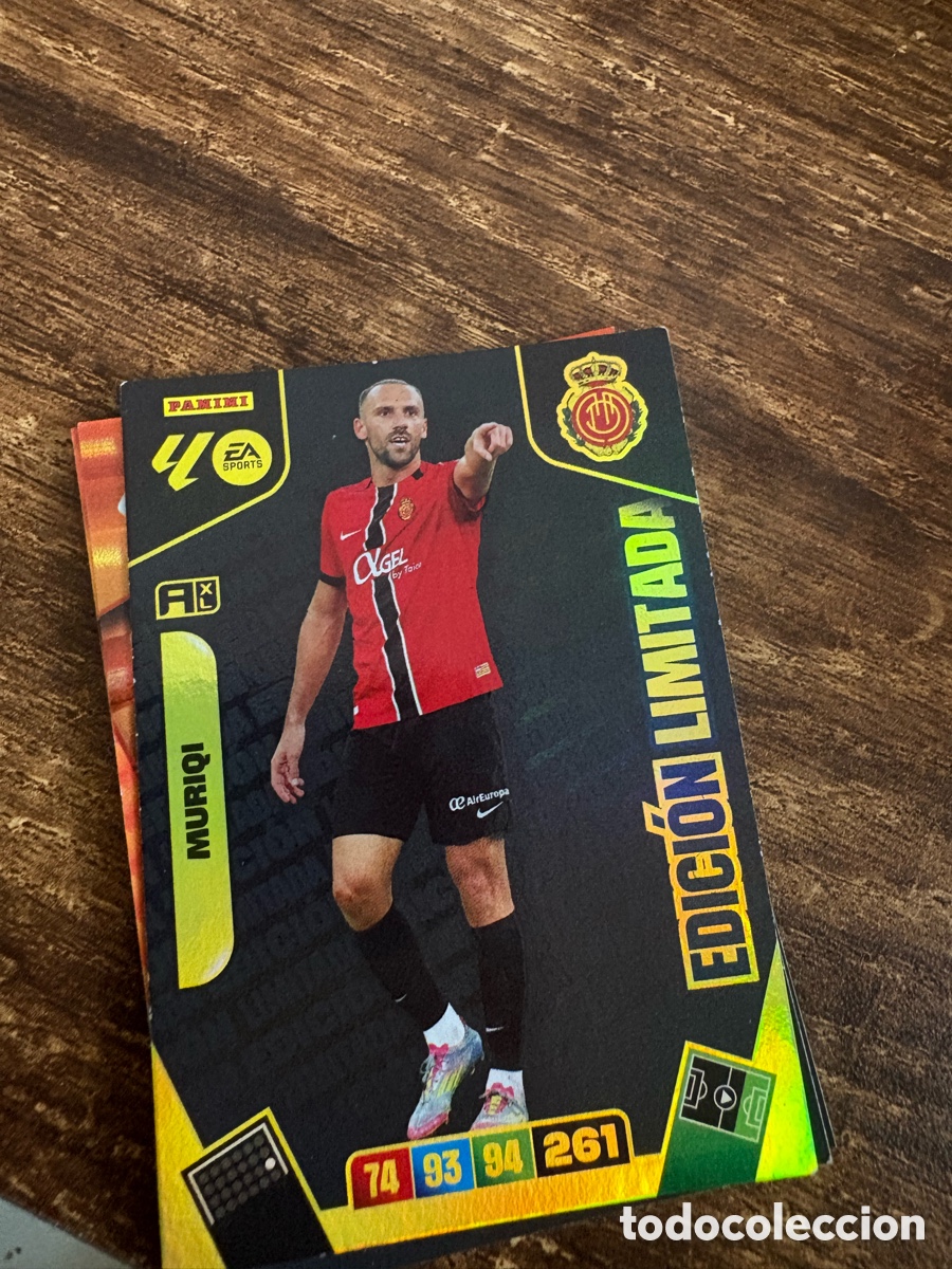 Cromos de f&uacute;tbol: MURIQI MALLORCA POCKET BOX EDICI&Oacute;N LIMITADA ADRENALYN 2025 2026 25 26