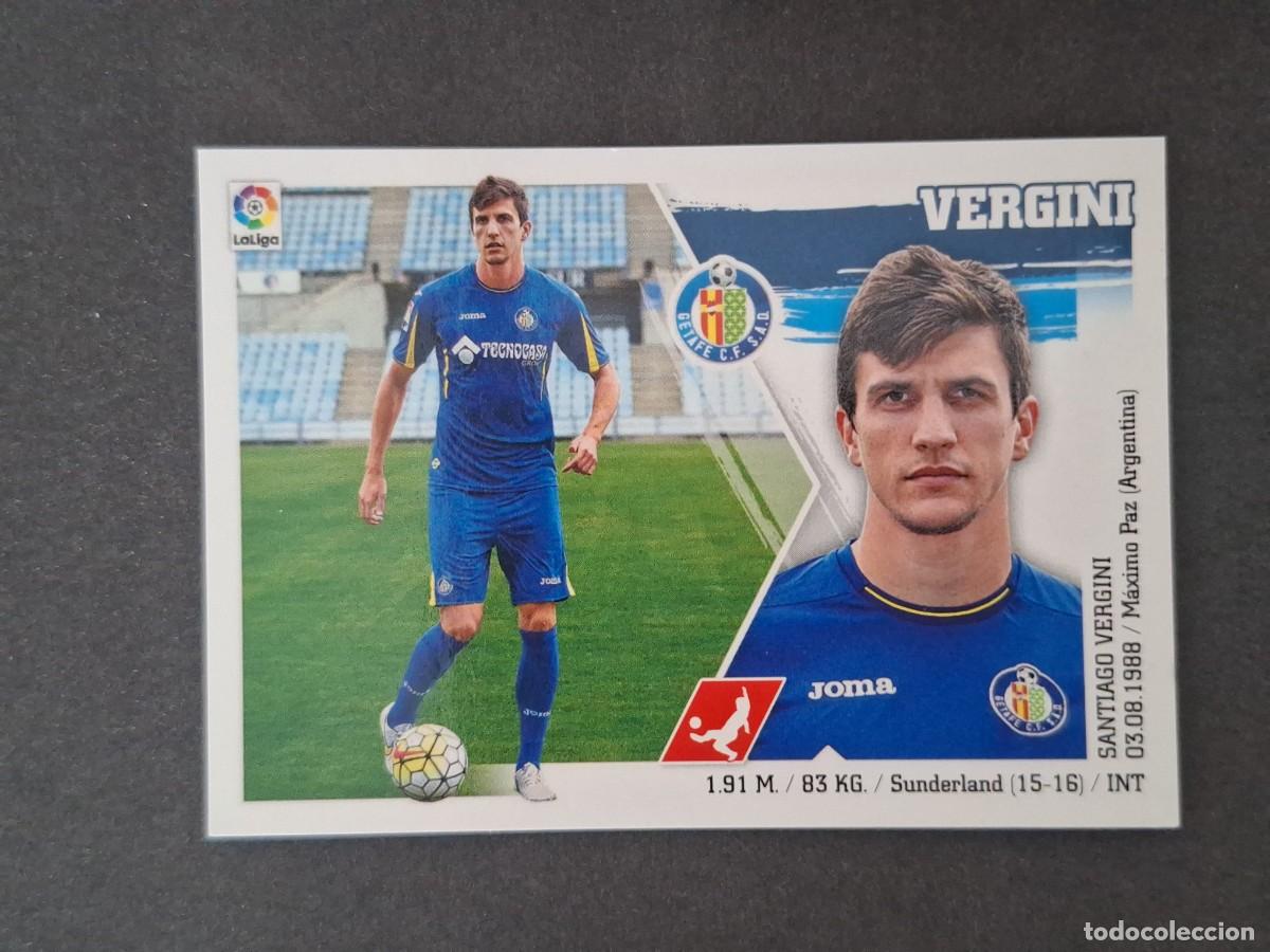 Cromos de f&uacute;tbol: L3 VERGINI GETAFE C. F. COLOCA LIGA ESTE 2015 2016 15 16 NUNCA PEGADO SIN PEGAR