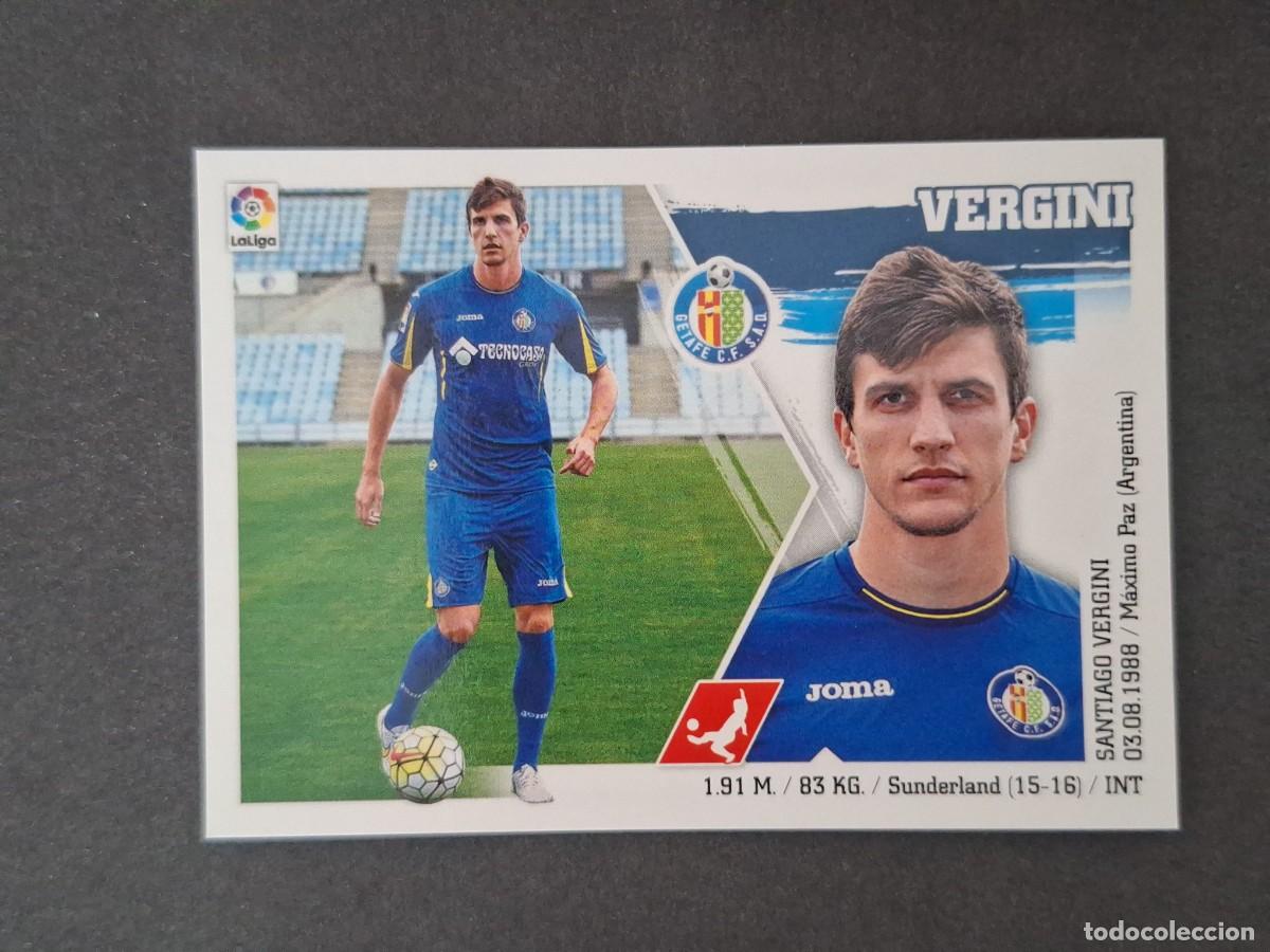 Cromos de f&uacute;tbol: L3 VERGINI GETAFE C. F. COLOCA LIGA ESTE 2015 2016 15 16 NUNCA PEGADO SIN PEGAR