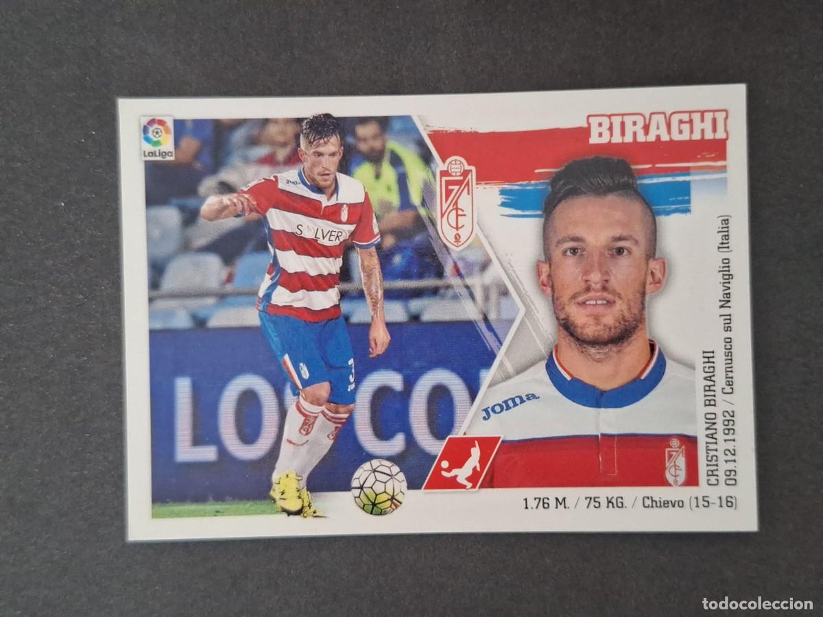 Cromos de f&uacute;tbol: L3 BIRAGHI GRANADA C. F. COLOCA LIGA ESTE 2015 2016 15 16 NUNCA PEGADO SIN PEGAR