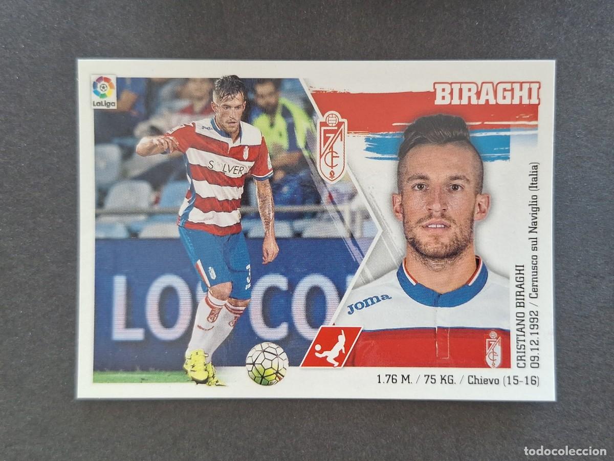 Cromos de f&uacute;tbol: L3 BIRAGHI GRANADA C. F. COLOCA LIGA ESTE 2015 2016 15 16 NUNCA PEGADO SIN PEGAR
