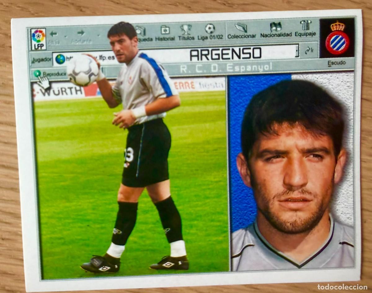 Cromos de f&uacute;tbol: ARGENSO ESPANYOL ESPA&Ntilde;OL 01 02 2001 2002 LIGA EDICIONES ESTE SIN PEGAR STICKER CROMOS