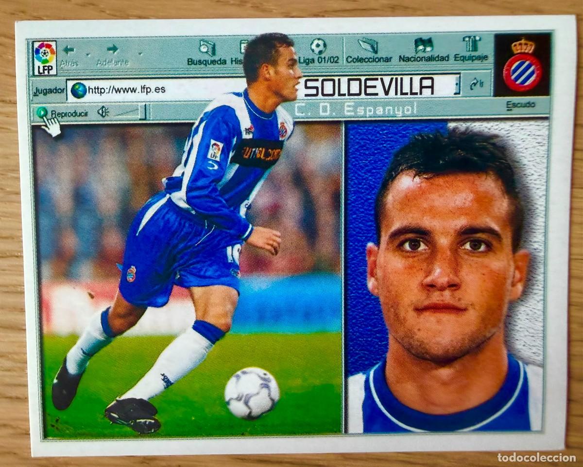 Cromos de f&uacute;tbol: SOLDEVILLA ESPANYOL ESPA&Ntilde;OL 01 02 2001 2002 LIGA EDICIONES ESTE SIN PEGAR STICKER CROMOS