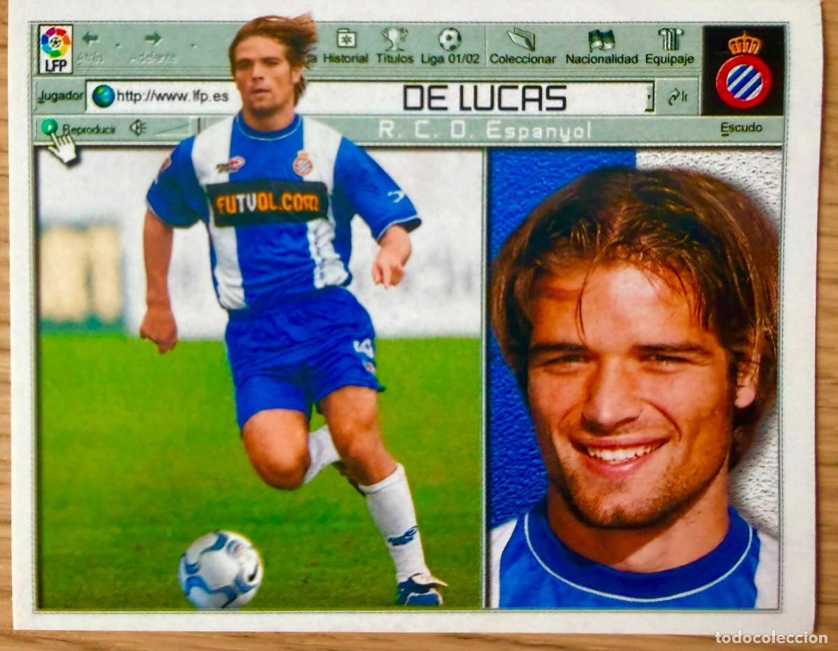 Cromos de f&uacute;tbol: DE LUCAS ESPANYOL ESPA&Ntilde;OL 01 02 2001 2002 LIGA EDICIONES ESTE SIN PEGAR STICKER CROMOS