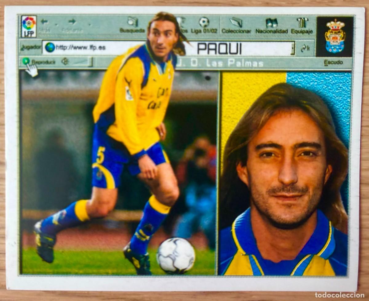 Cromos de f&uacute;tbol: PAQUI LAS PALMAS 01 02 2001 2002 LIGA EDICIONES ESTE SIN PEGAR STICKER CROMOS