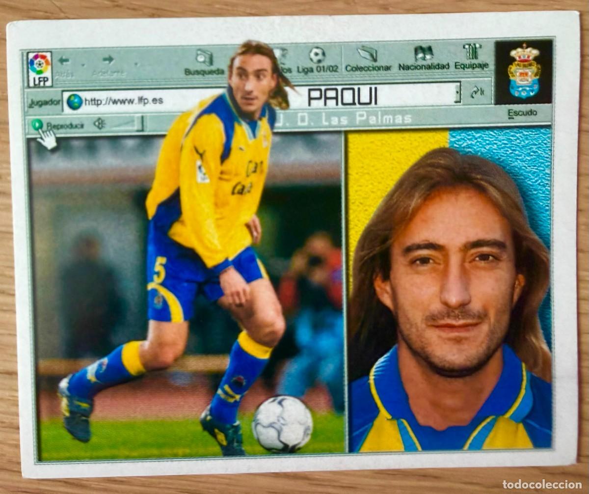 Cromos de f&uacute;tbol: PAQUI LAS PALMAS 01 02 2001 2002 LIGA EDICIONES ESTE SIN PEGAR STICKER CROMOS