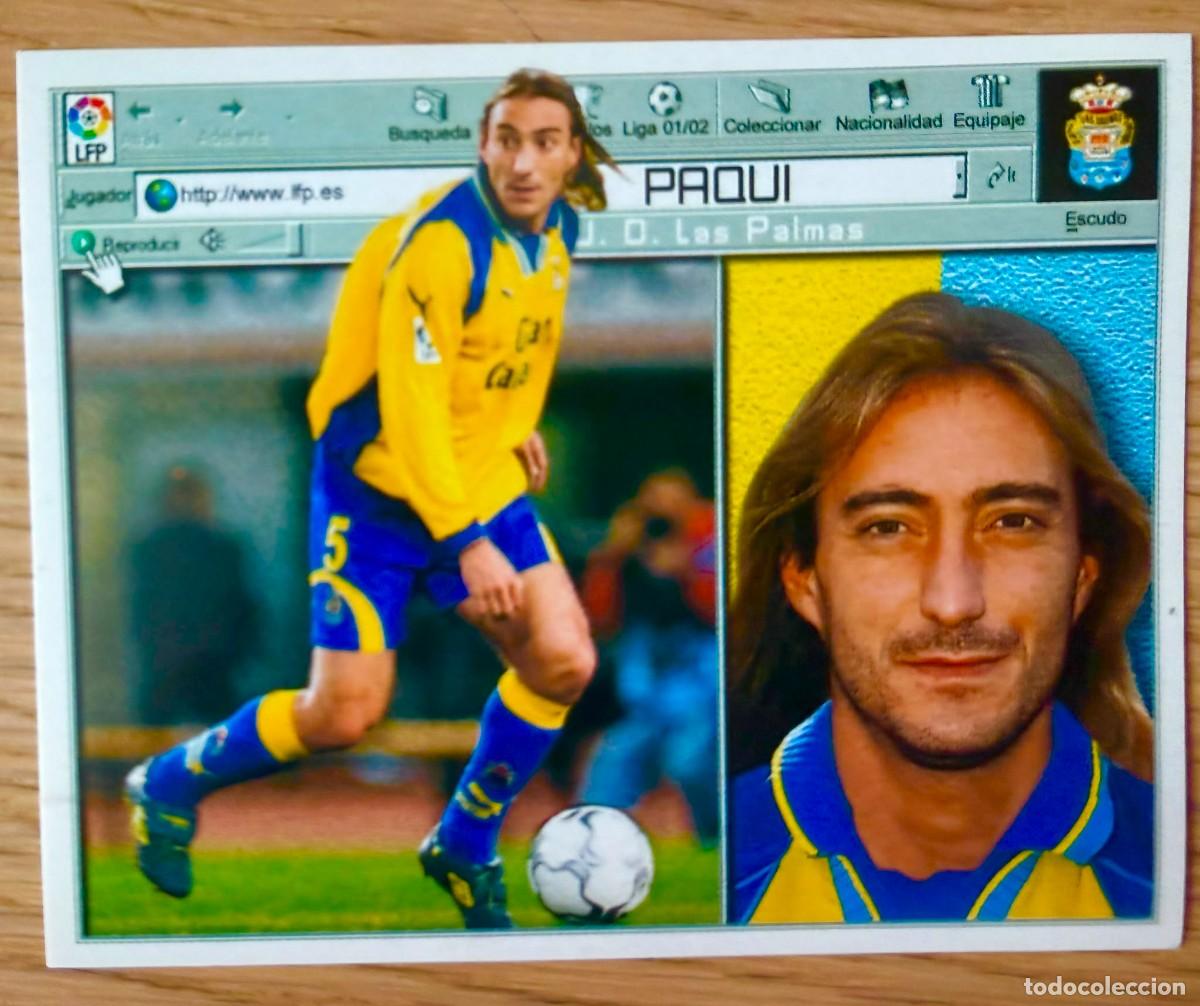 Cromos de f&uacute;tbol: PAQUI LAS PALMAS 01 02 2001 2002 LIGA EDICIONES ESTE SIN PEGAR STICKER CROMOS