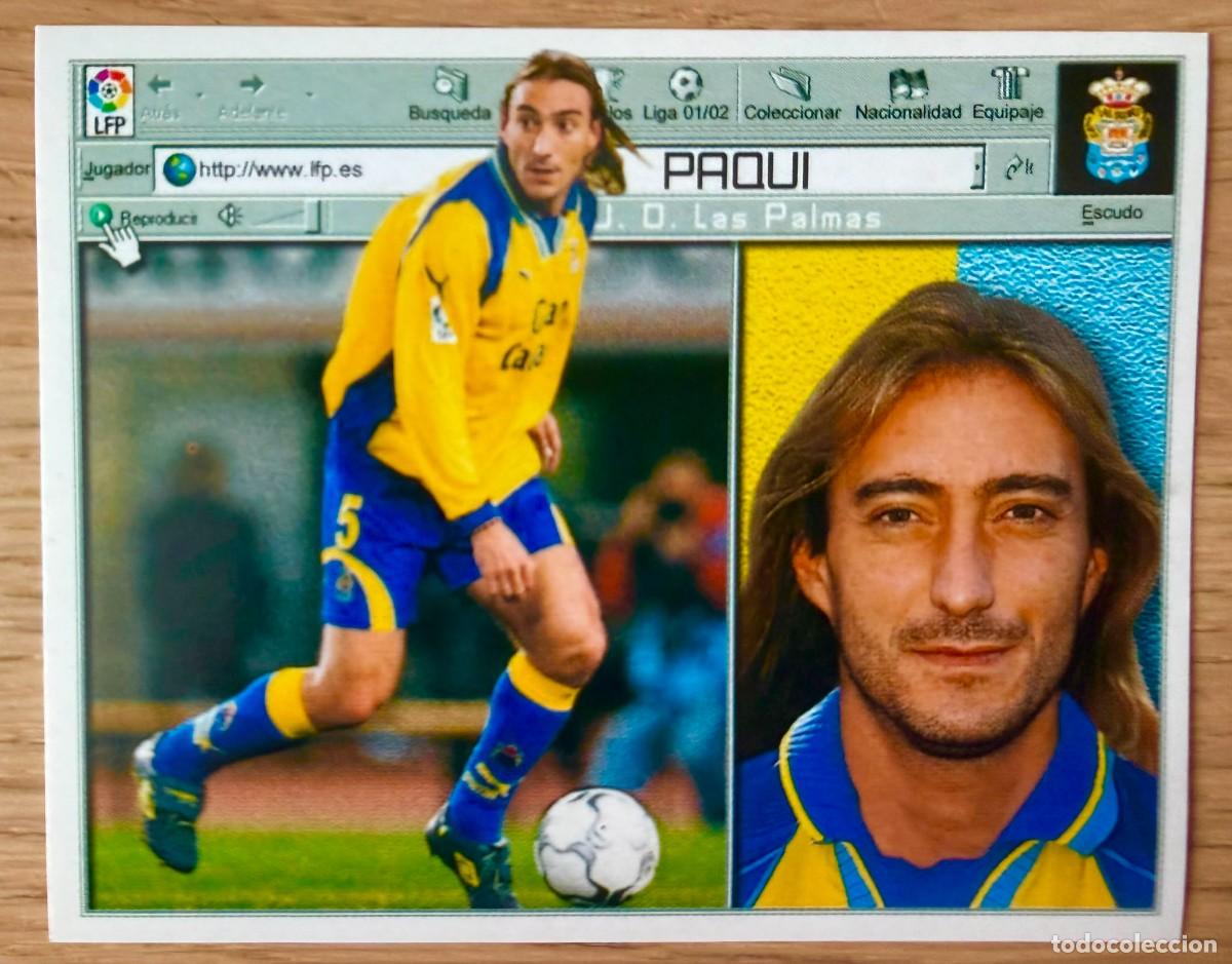 Cromos de f&uacute;tbol: PAQUI LAS PALMAS 01 02 2001 2002 LIGA EDICIONES ESTE SIN PEGAR STICKER CROMOS