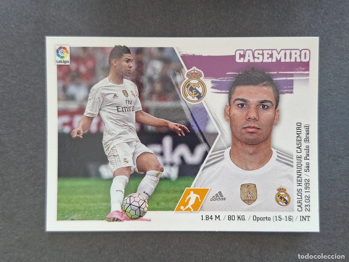 Cromos de f&uacute;tbol: L3 CASEMIRO REAL MADRID COLOCA LIGA ESTE 2015 2016 15 16 NUNCA PEGADO SIN PEGAR