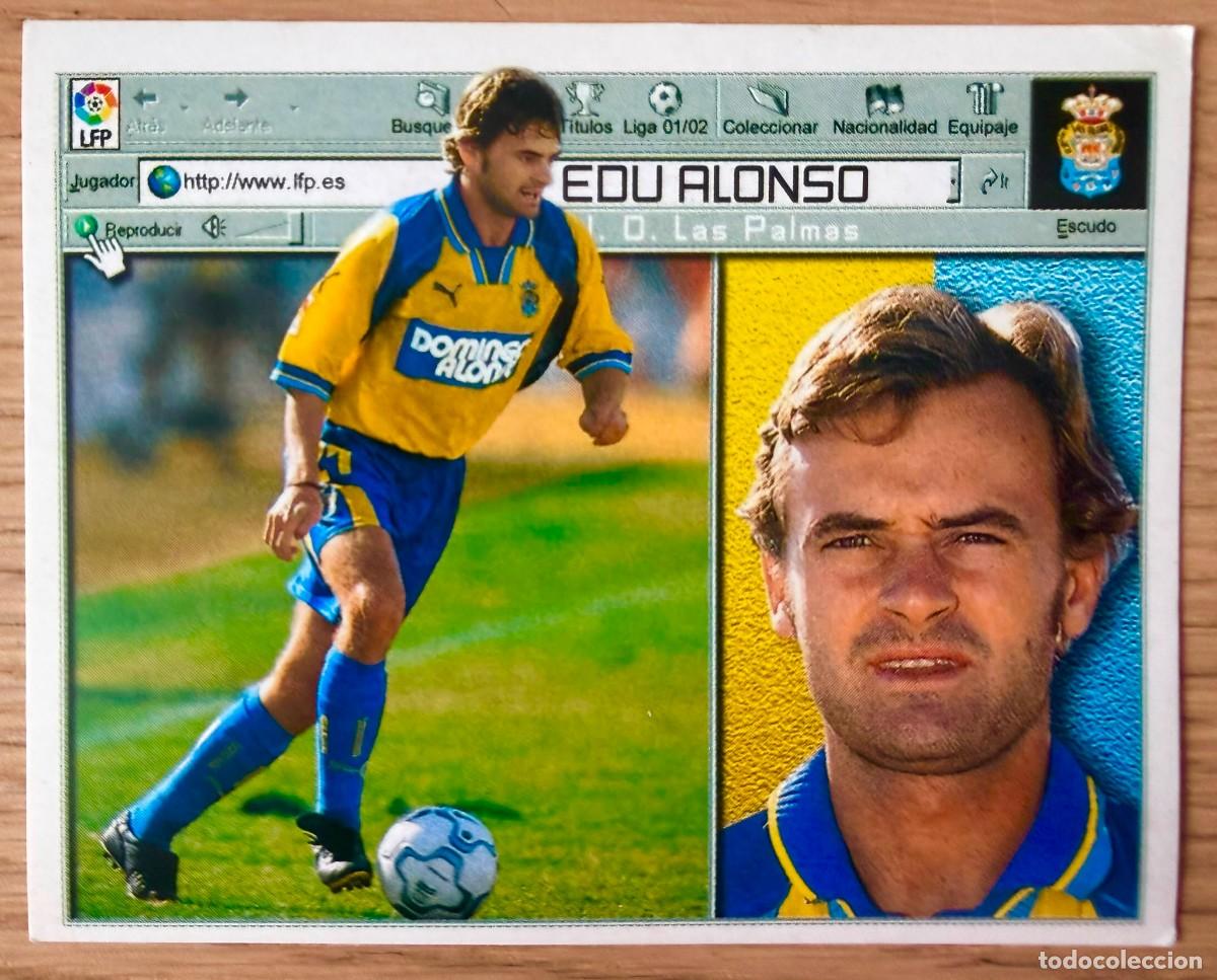 Cromos de f&uacute;tbol: EDU ALONSO LAS PALMAS 01 02 2001 2002 LIGA EDICIONES ESTE SIN PEGAR STICKER CROMOS