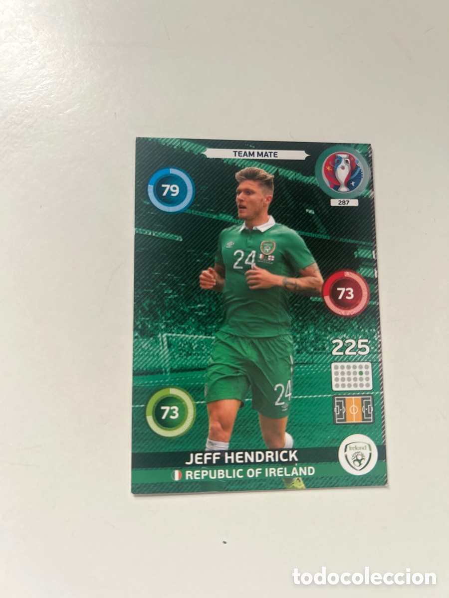 Cromos de f&uacute;tbol: Jeff Hendrick EURO2016 (287)