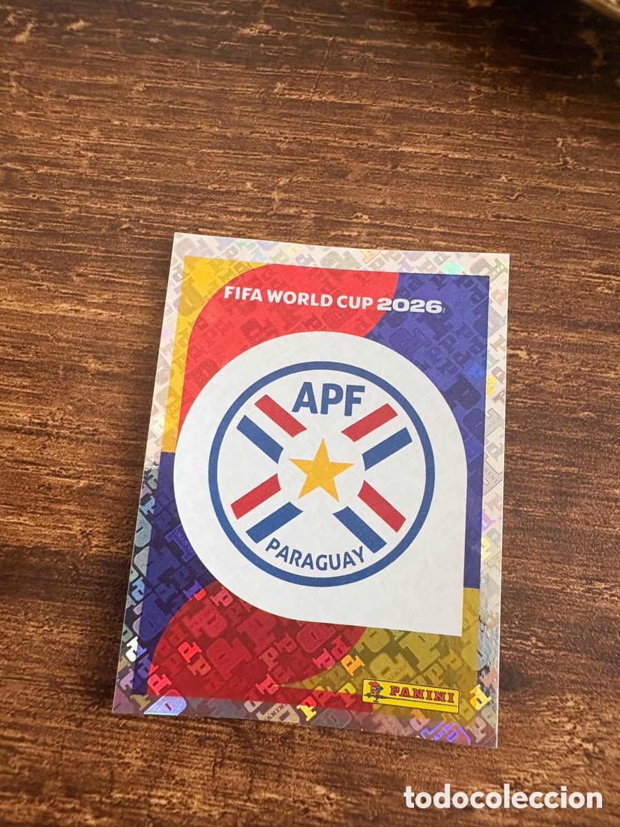Cromos de f&uacute;tbol: Panini Mundial 2026 Estados Unidos-Mexico. 1- Escudo. Paraguay. Nunca pegado.