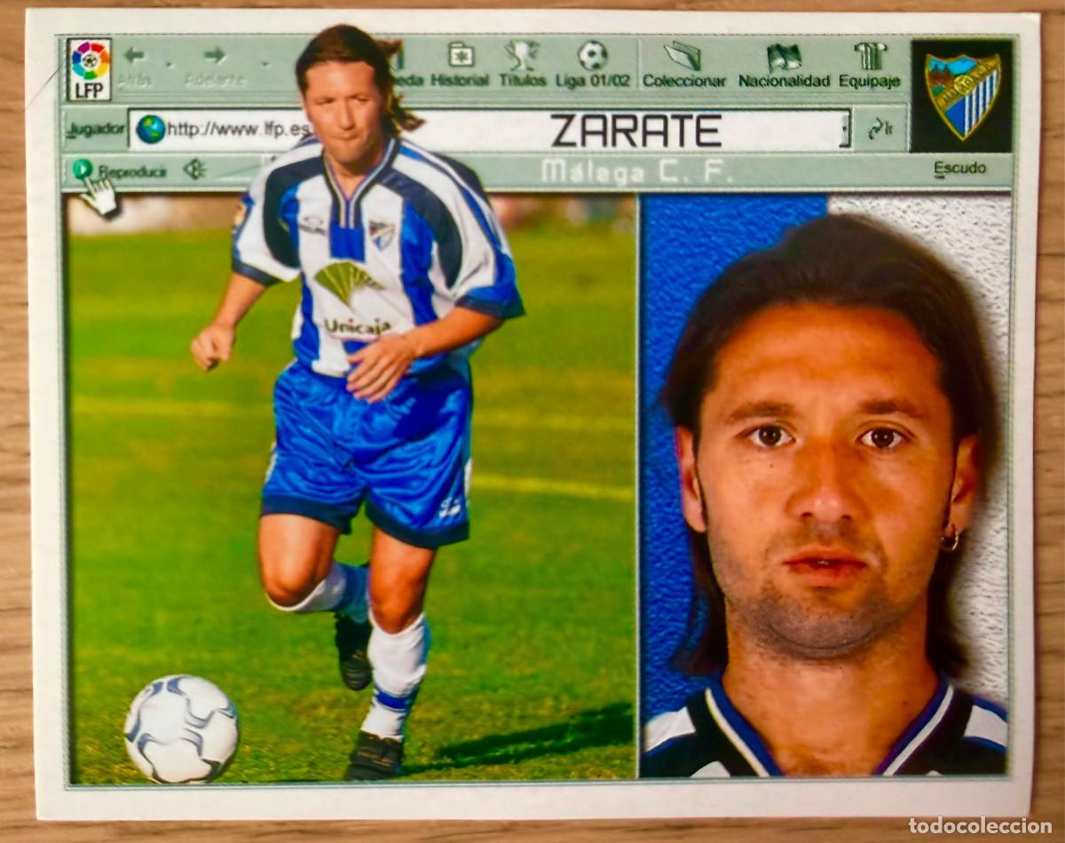 Cromos de f&uacute;tbol: ZARATE MALAGA 01 02 2001 2002 LIGA EDICIONES ESTE SIN PEGAR STICKER CROMOS