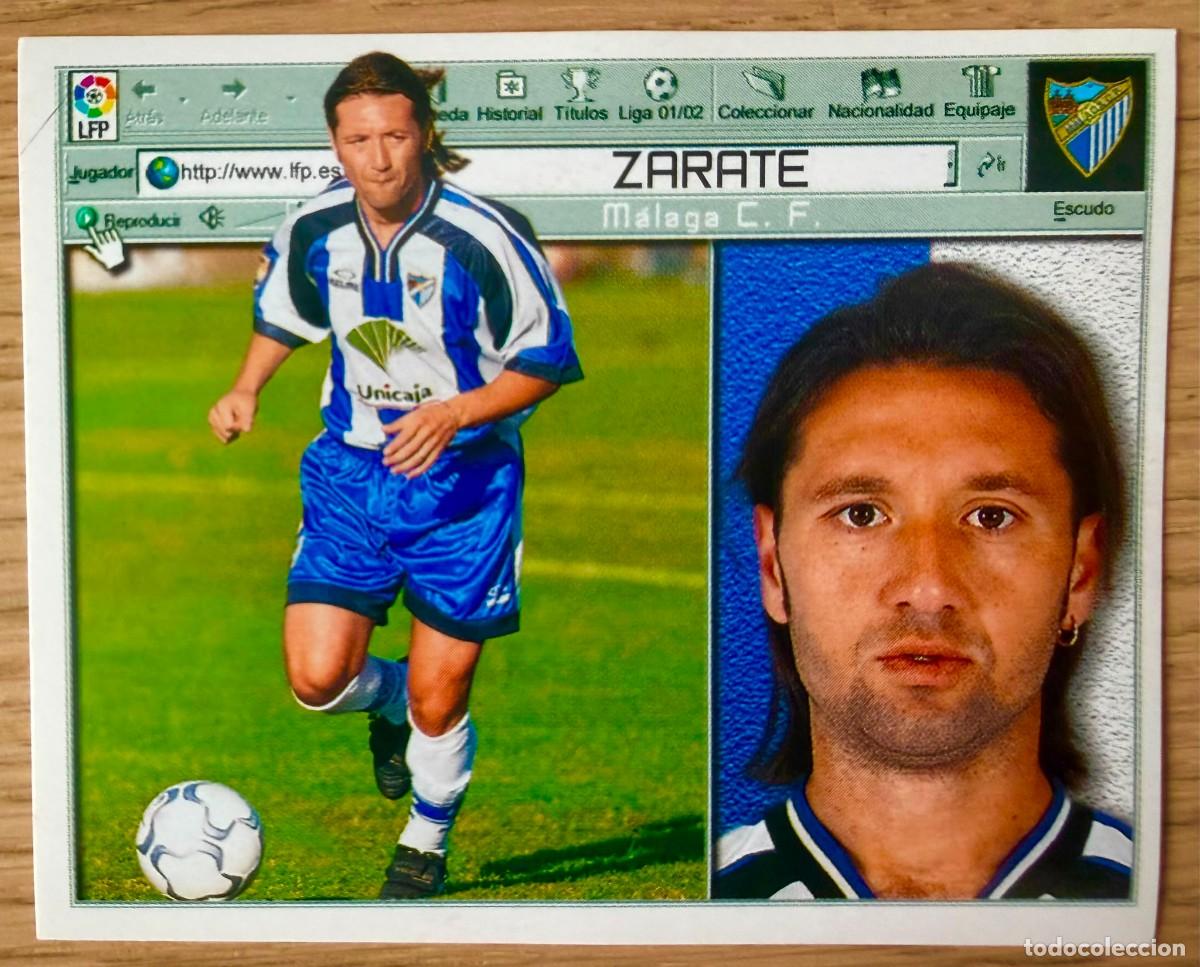 Cromos de f&uacute;tbol: ZARATE MALAGA 01 02 2001 2002 LIGA EDICIONES ESTE SIN PEGAR STICKER CROMOS