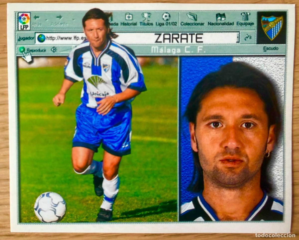Cromos de f&uacute;tbol: ZARATE MALAGA 01 02 2001 2002 LIGA EDICIONES ESTE SIN PEGAR STICKER CROMOS