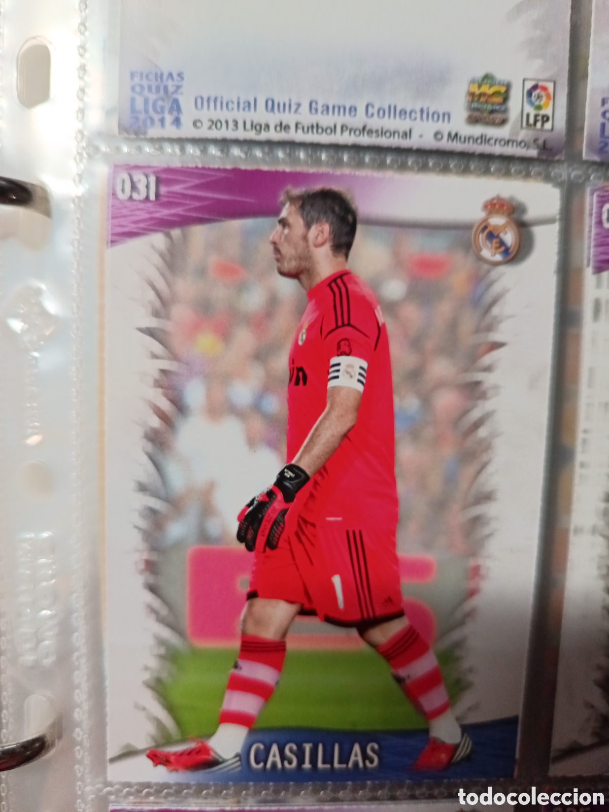 Cromos de f&uacute;tbol: 31 Casillas mundicromo Quiz Game 13/14