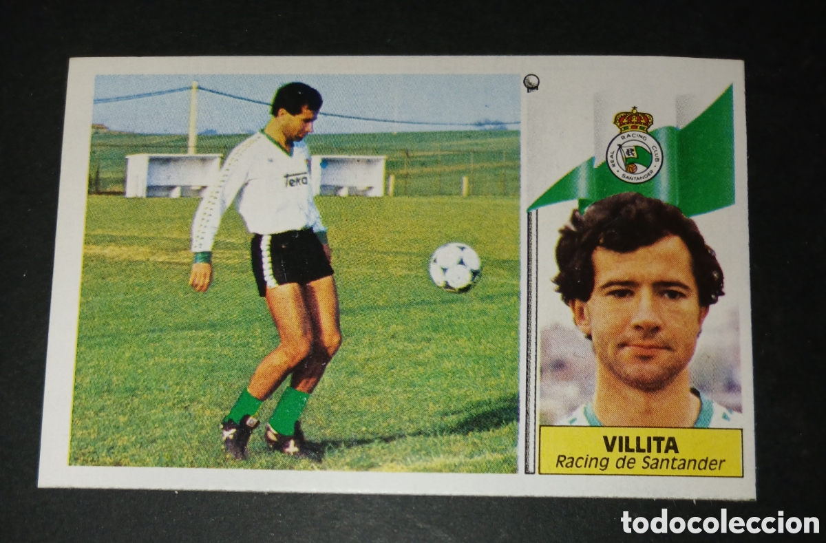 Cromos de f&uacute;tbol: Cromo Villita Racing de Santander Ediciones Este Liga 1986 1987 86 87 Nunca Pegado Sin Pegar