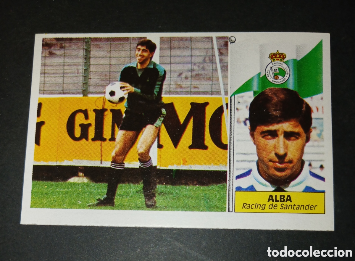 Cromos de f&uacute;tbol: Cromo Alba Racing de Santander Ediciones Este Liga 1986 1987 86 87 Nunca Pegado Sin Pegar