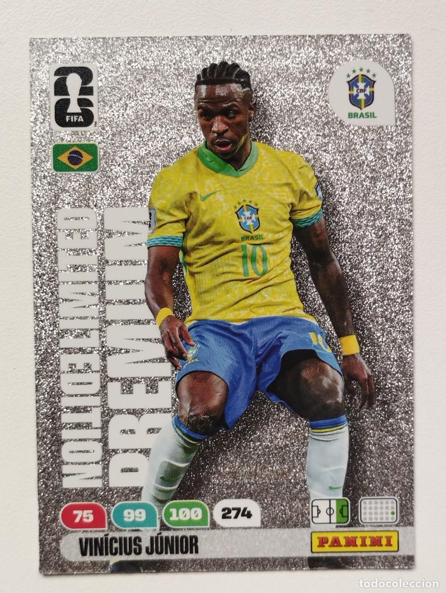 Cromos de f&uacute;tbol: CROMO CARD ADRENALYN MUNDIAL WORLD CUP 2026 LIMITED EDITION PREMIUM VINICIUS JUNIOR VINI JR BRASIL