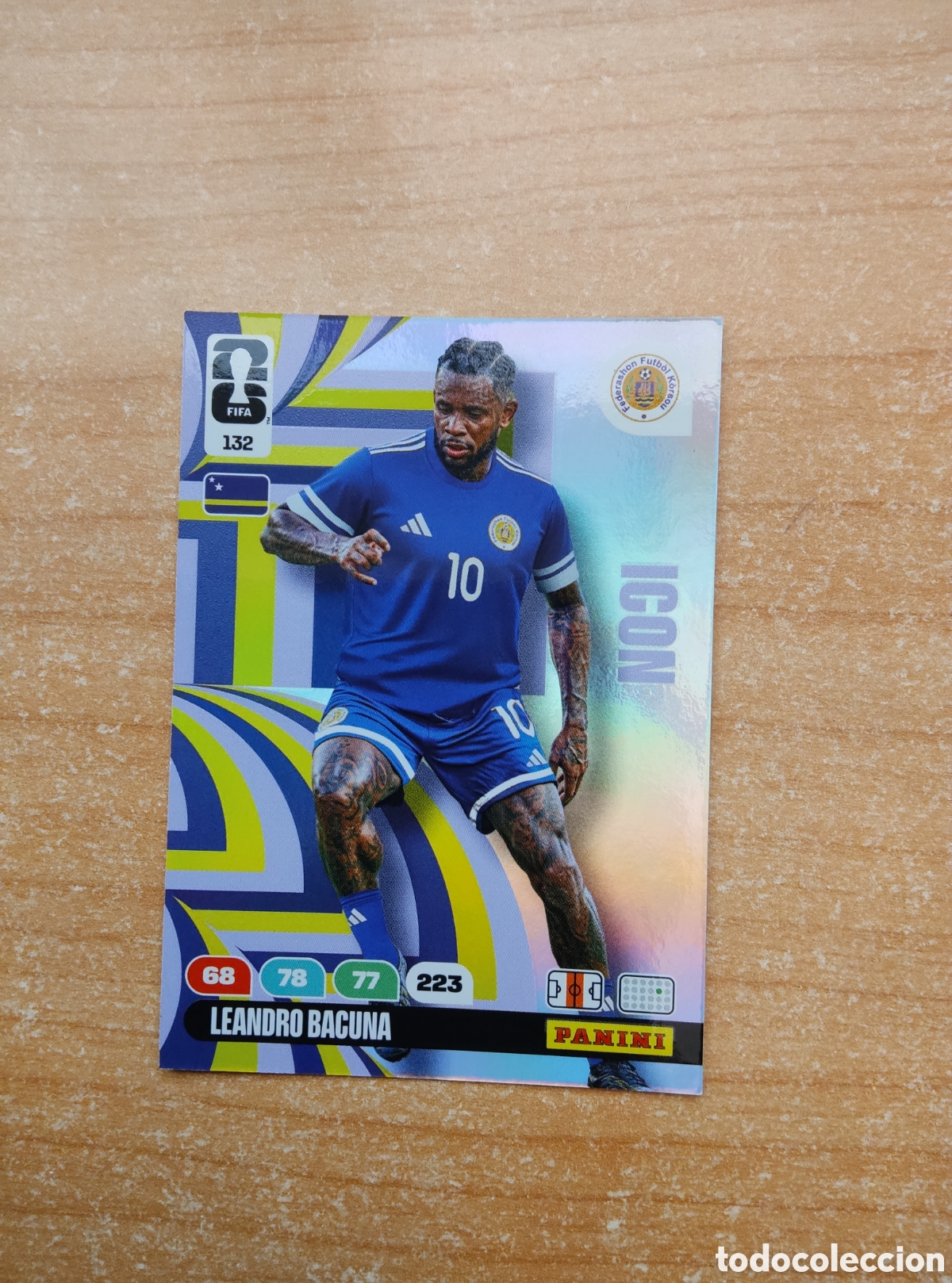 Cromos de f&uacute;tbol: 132 LEANDRO BACUNA CURAZAO ICON ADRENALYN XL MUNDIAL 2026