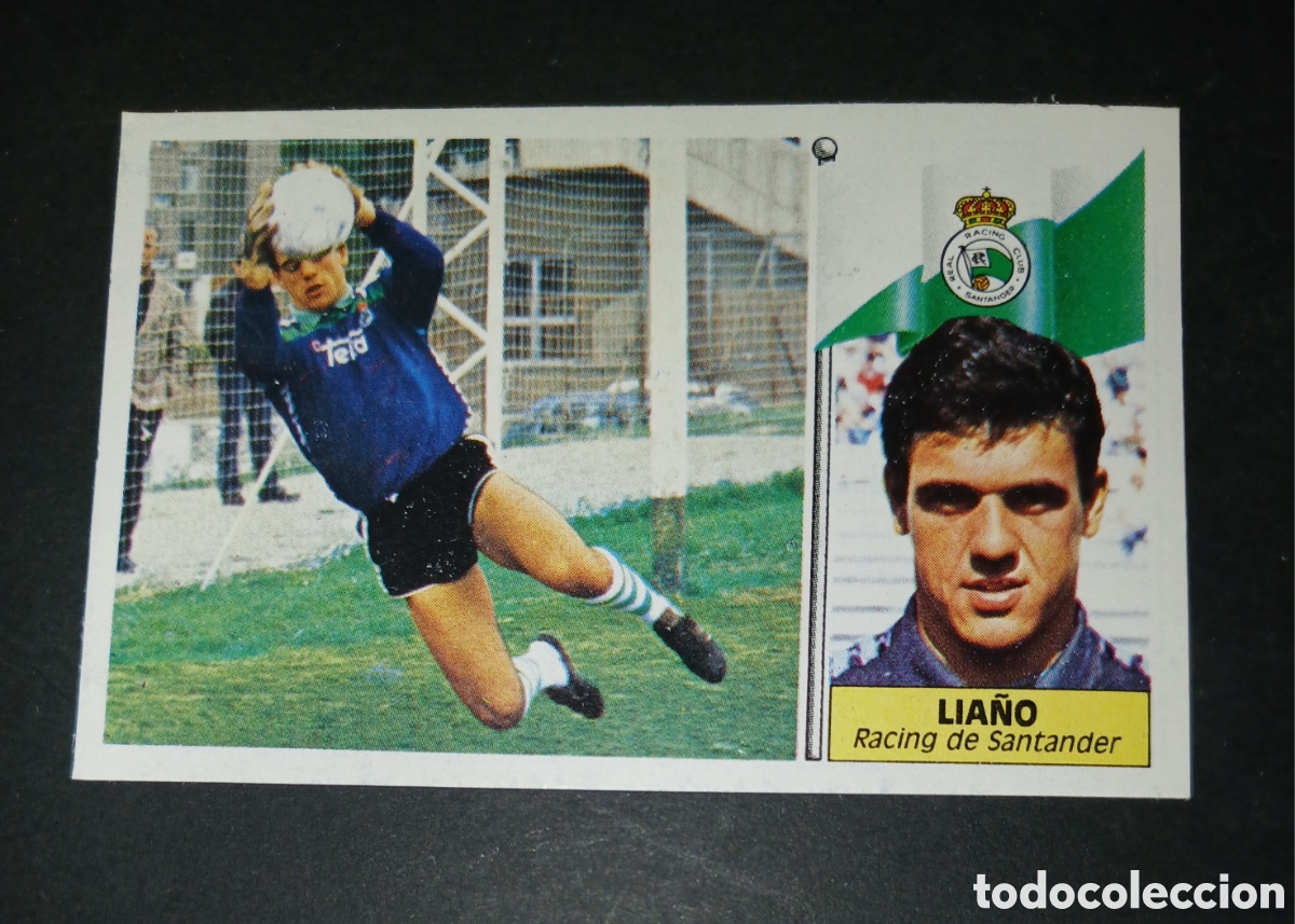 Cromos de f&uacute;tbol: Cromo Lia&ntilde;o Racing de Santander Ediciones Este Liga 1986 1987 86 87 Nunca Pegado Sin Pegar