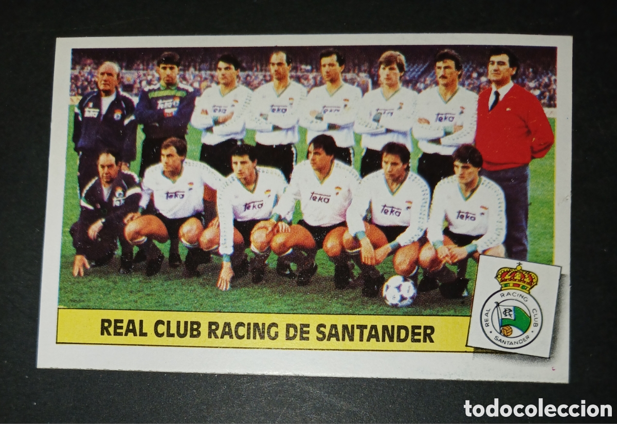 Cromos de f&uacute;tbol: Cromo Alineaci&oacute;n Real Club Racing de Santander Ediciones Este Liga 1986 1987 86 87 sin Pegar