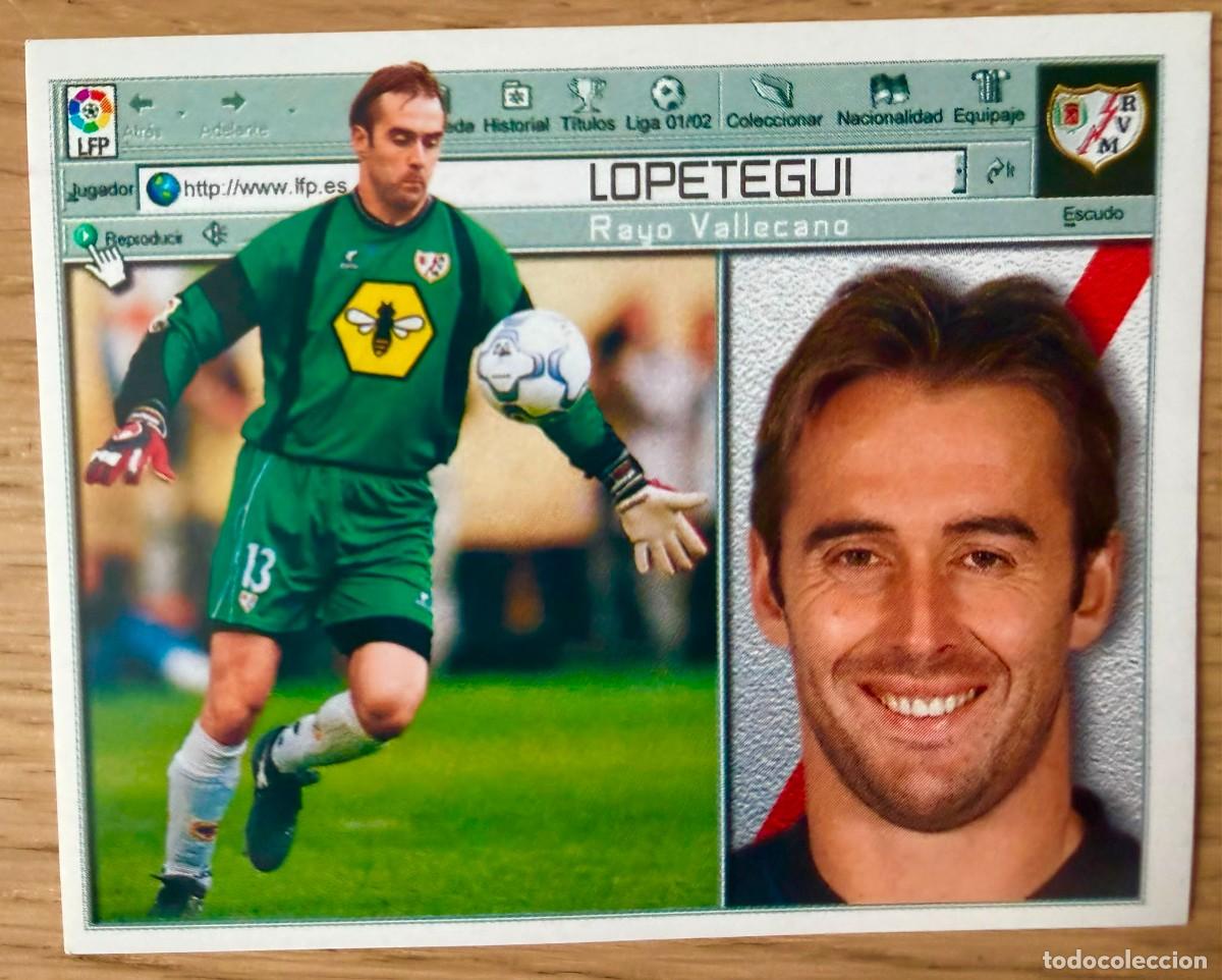 Cromos de f&uacute;tbol: LOPETEGUI RAYO VALLECANO 01 02 2001 2002 LIGA EDICIONES ESTE SIN PEGAR STICKER CROMOS