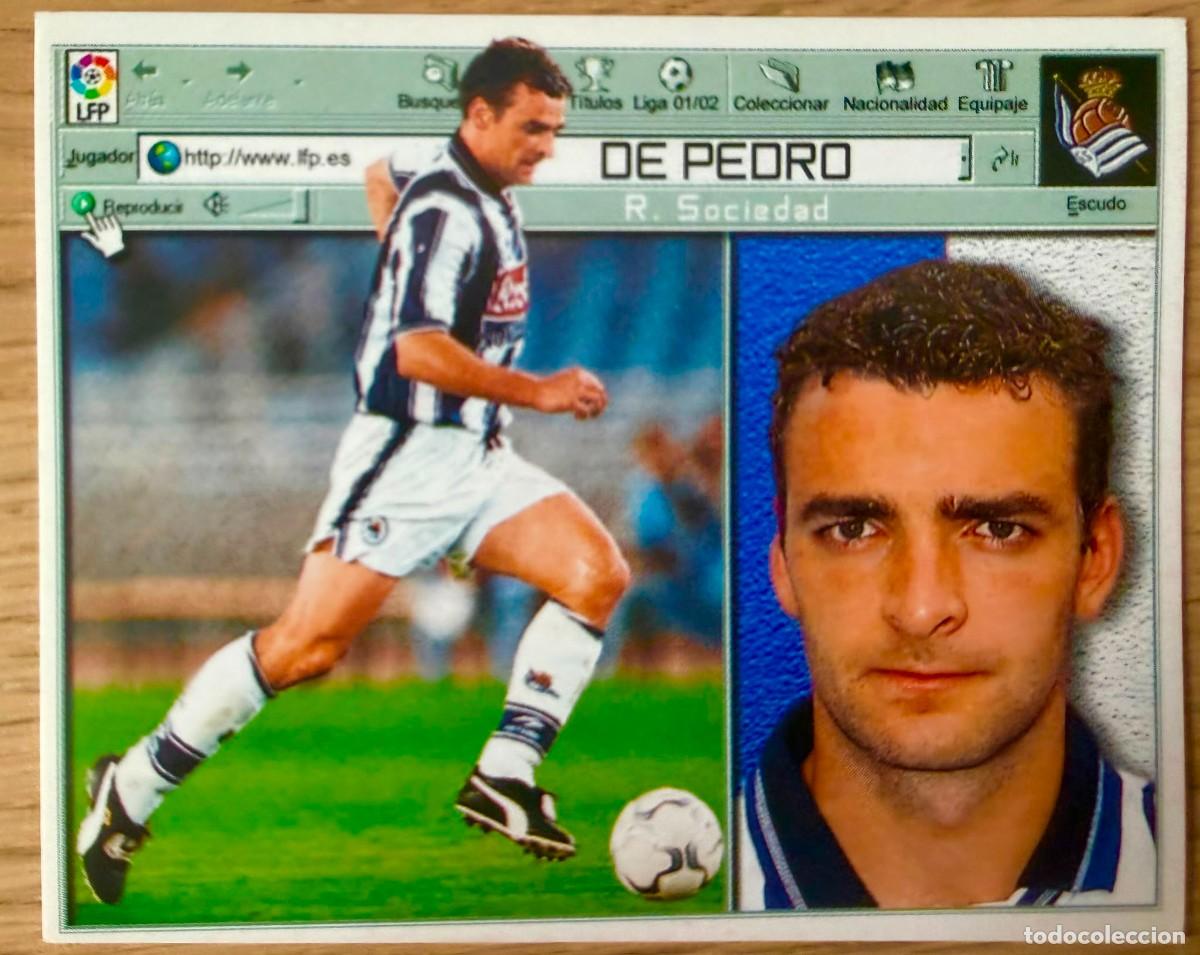 Cromos de f&uacute;tbol: DE PEDRO REAL SOCIEDAD 01 02 2001 2002 LIGA EDICIONES ESTE SIN PEGAR STICKER CROMOS