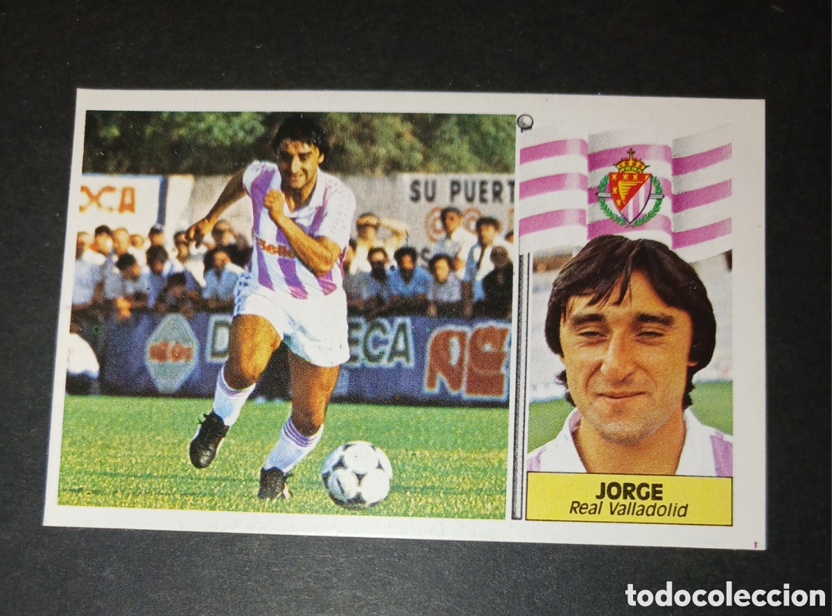 Cromos de f&uacute;tbol: Cromo Jorge Real Valladolid Ediciones Este Liga 1986 1987 86 87 Nunca Pegado Sin Pegar