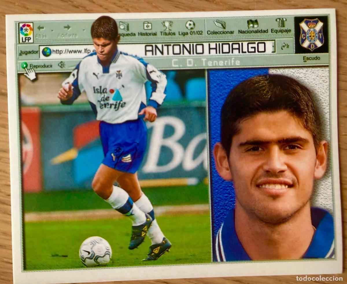 Cromos de f&uacute;tbol: ANTONIO HIDALGO TENERIFE 01 02 2001 2002 LIGA EDICIONES ESTE SIN PEGAR STICKER CROMOS