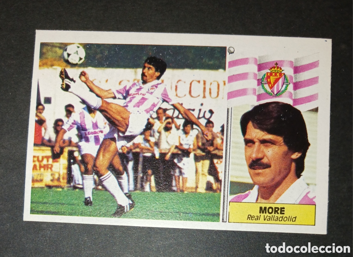Fu&szlig;ball-Sticker: Cromo More Real Valladolid Ediciones Este Liga 1986 1987 86 87 Nunca Pegado Sin Pegar