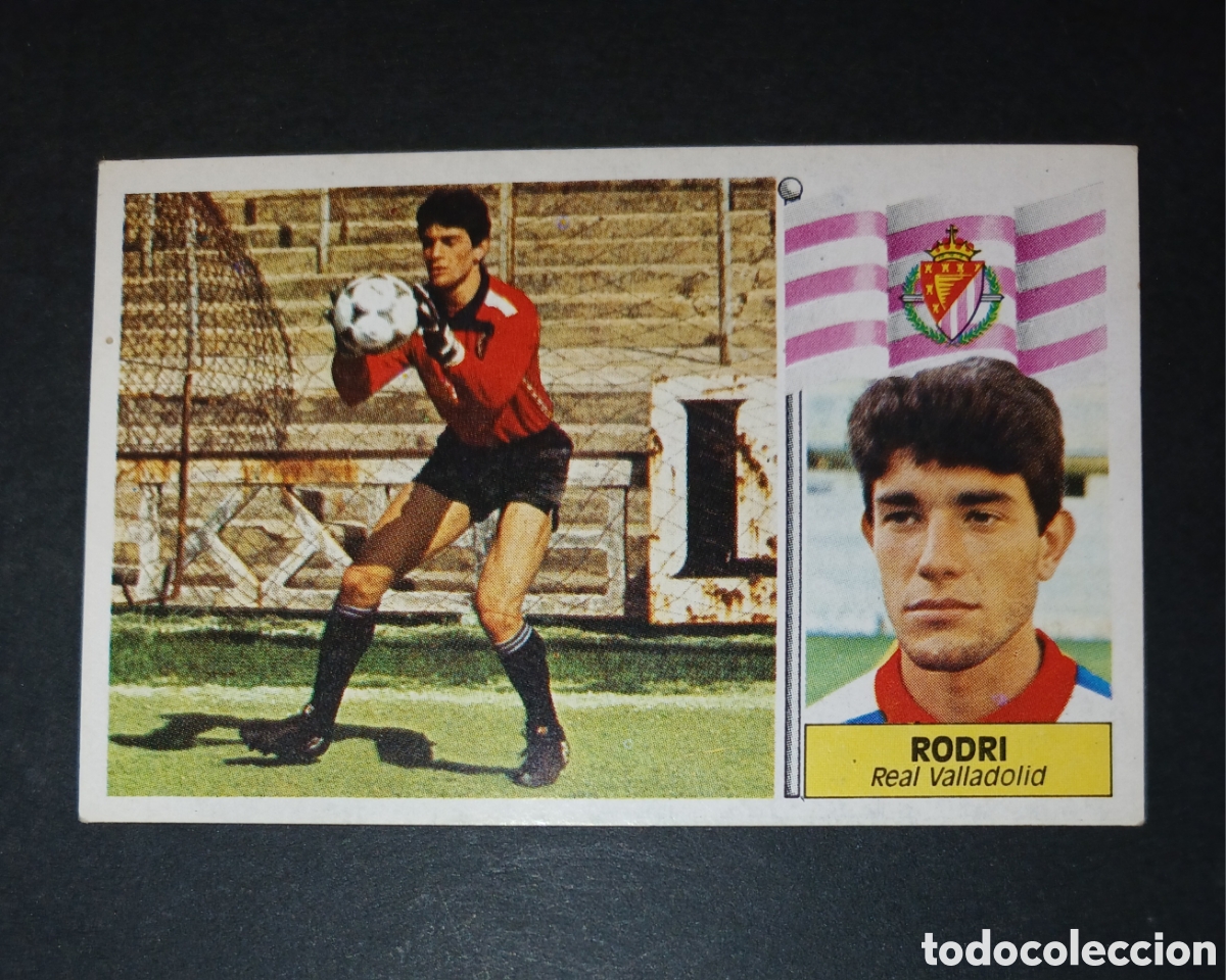 Fu&szlig;ball-Sticker: Cromo Rodri Real Valladolid Ediciones Este Liga 1986 1987 86 87 Nunca Pegado Sin Pegar